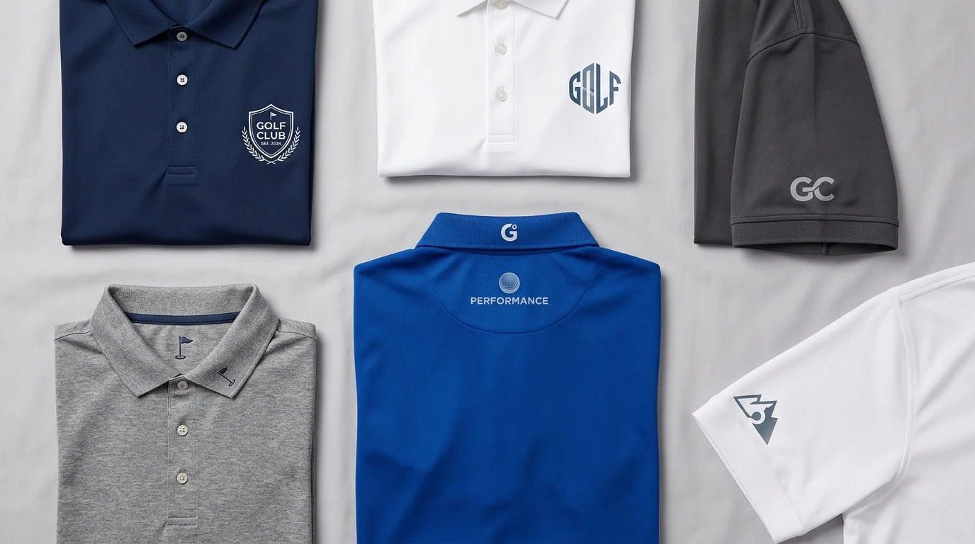 Best logo placement for custom golf polos