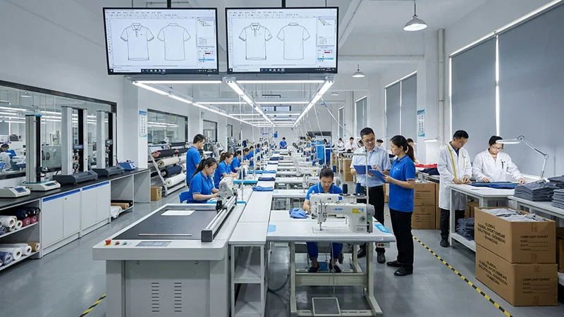 Inside a China Golf Apparel Factory: Patterning, Bulk, QC, and Shipping