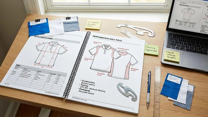 How to Prepare a Solid Tech Pack for Golf Apparel (with Checklist)