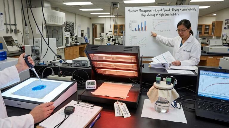 Moisture‑Wicking in Golf Apparel: How It Works + Lab Test Methods (AATCC 195/197, ASTM E96)