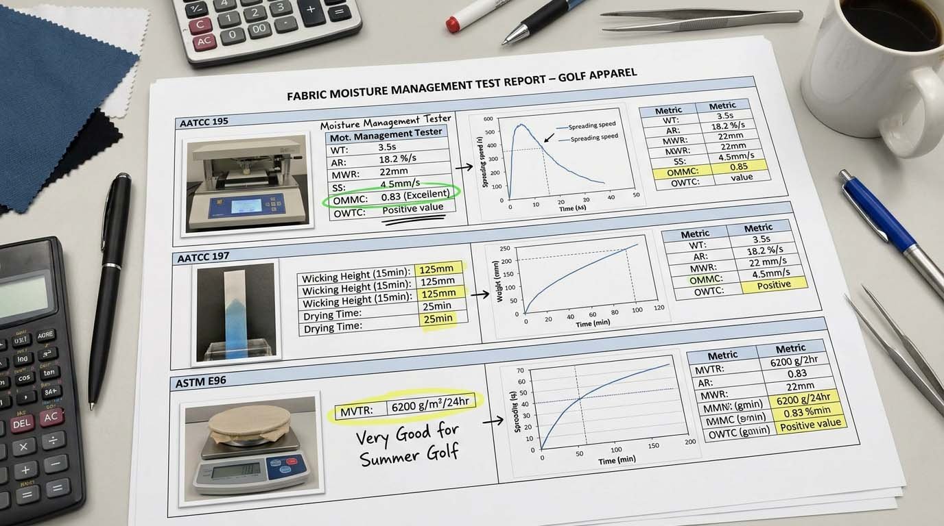 Sample lab test report with key metrics highlighted