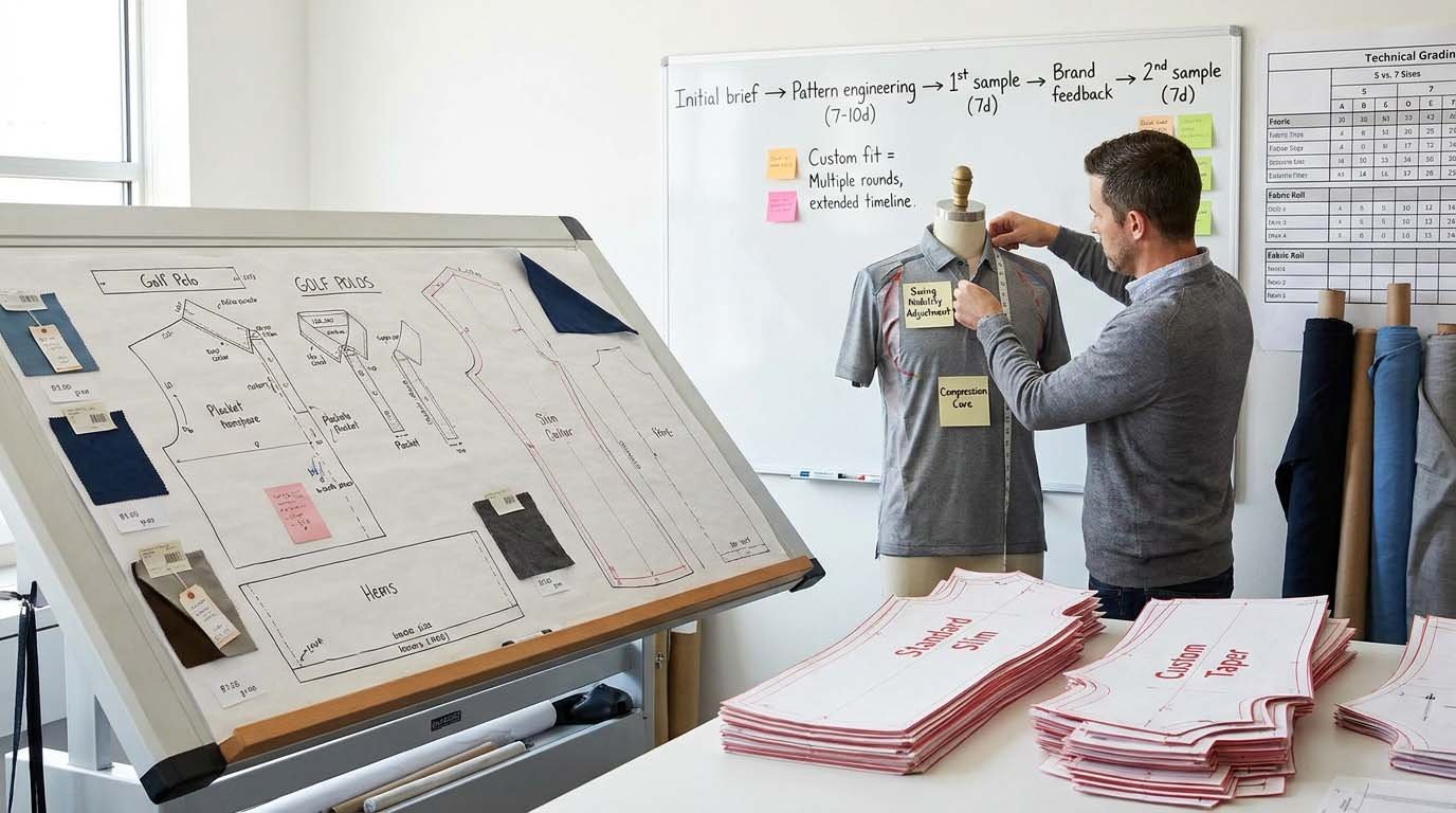 Collar, placket, and hem construction options Pattern construction details diagram