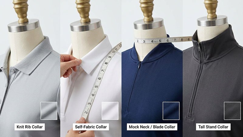 Golf polo collar types comparison