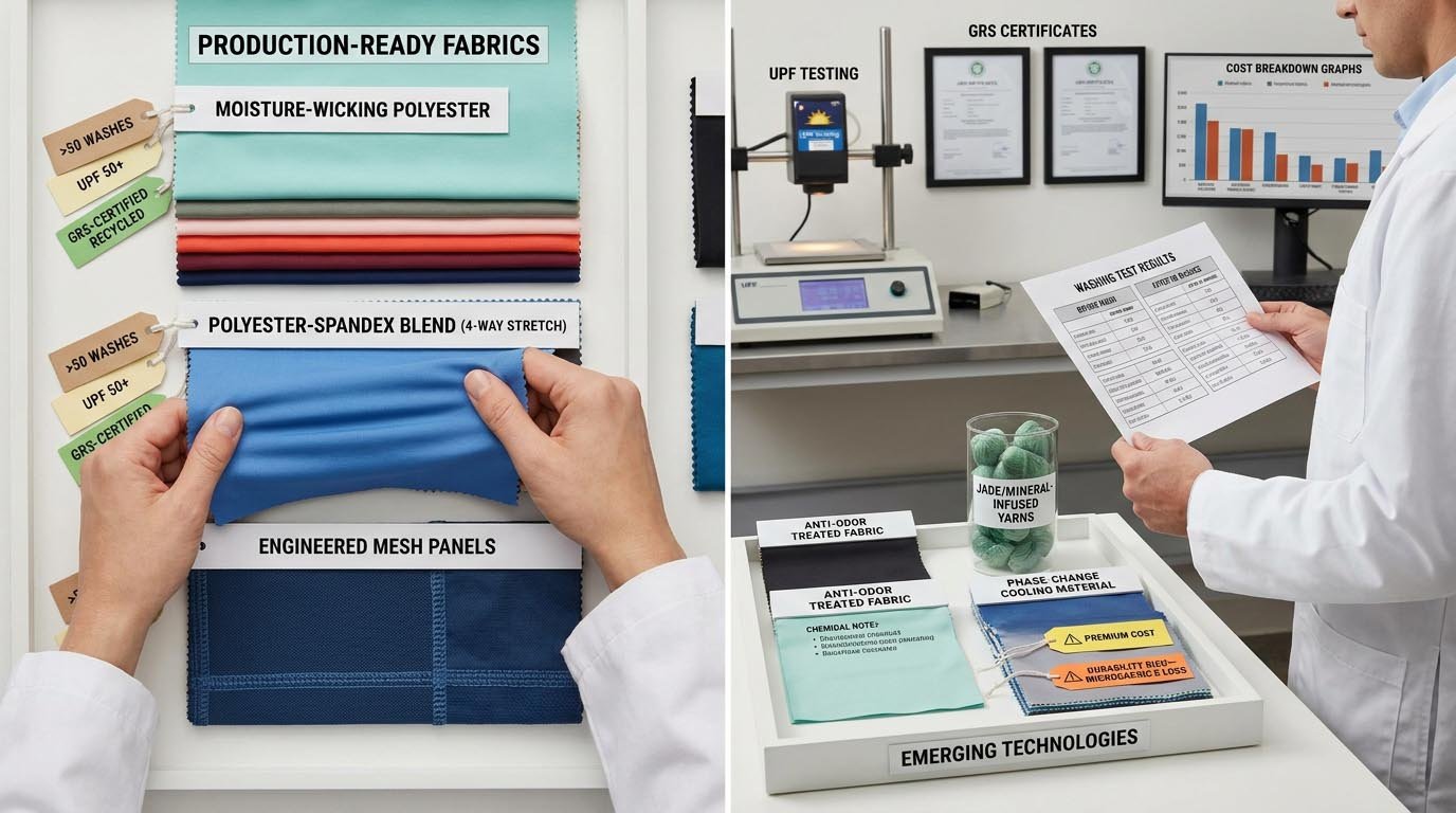 Production-ready fabric features versus experimental technologies with risk assessment Fabric technology comparison