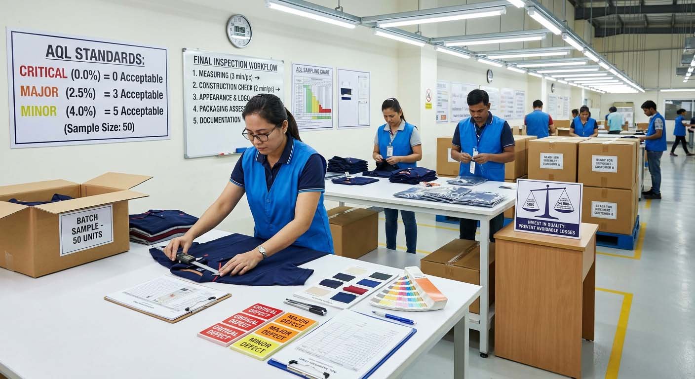 Final inspection and packaging process