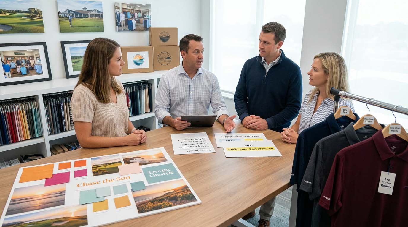 How to translate brand identity into production-ready color schemes Golf apparel color selection framework