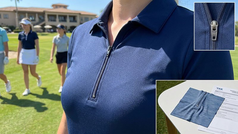 Quarter-zip polo construction