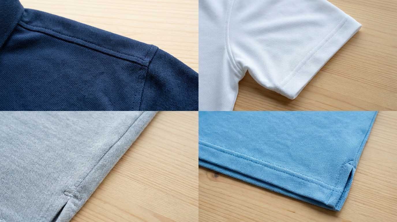 Golf polo seam types and quality markers