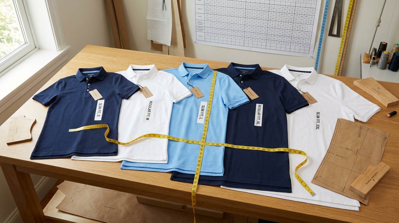 Pattern grading for golf polo fit