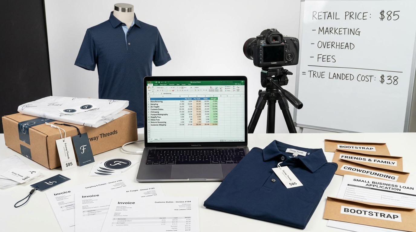 True cost breakdown for golf apparel brand