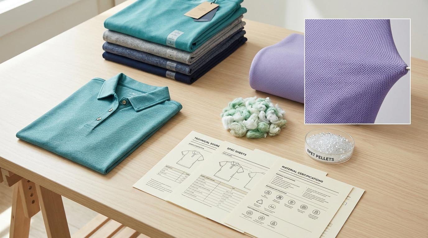 recycled polyester golf polo fabric