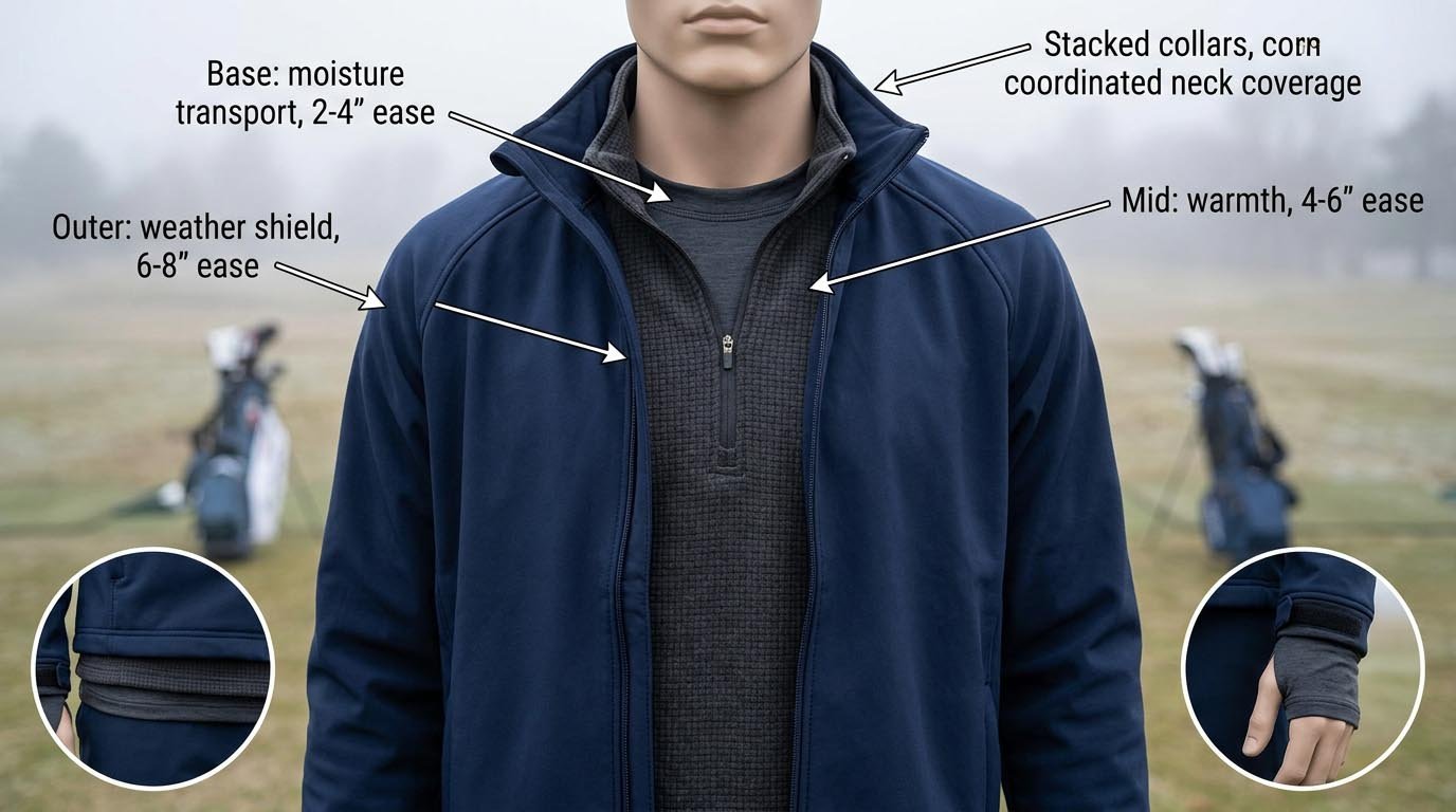 Winter golf layering system