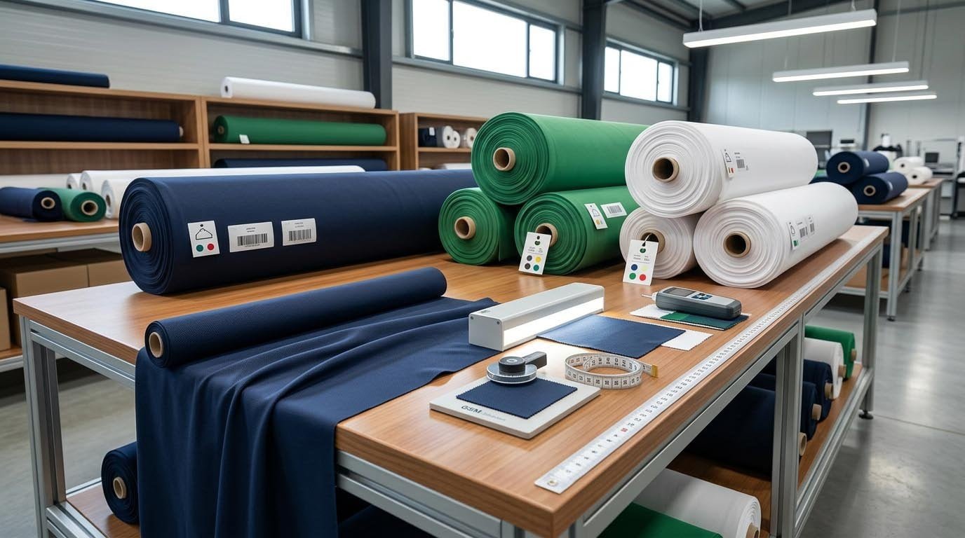 Bulk golf polo fabric inspection