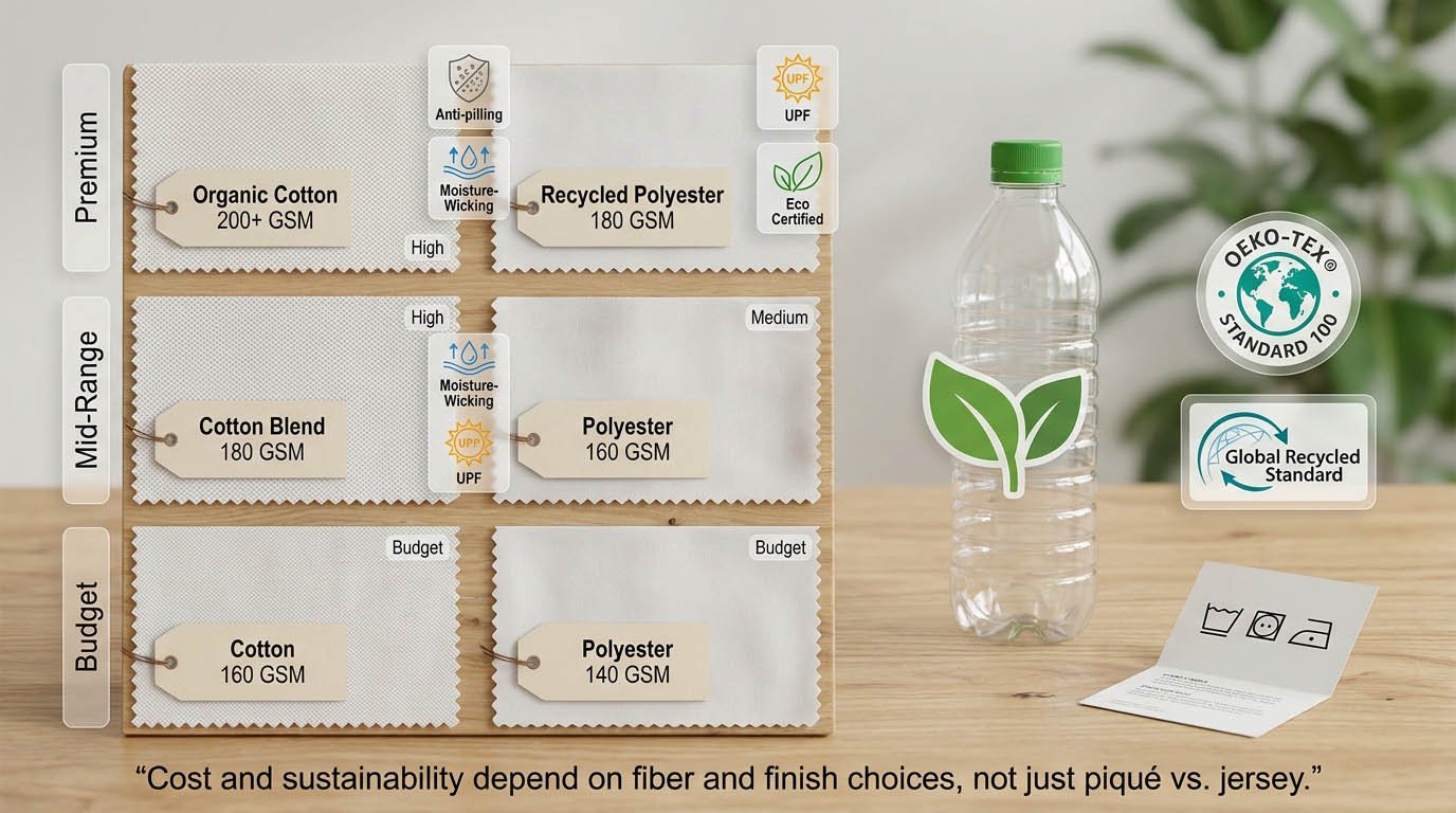 How fiber choices and finishes affect price and environmental impact Cost and sustainability factors in fabric selection
