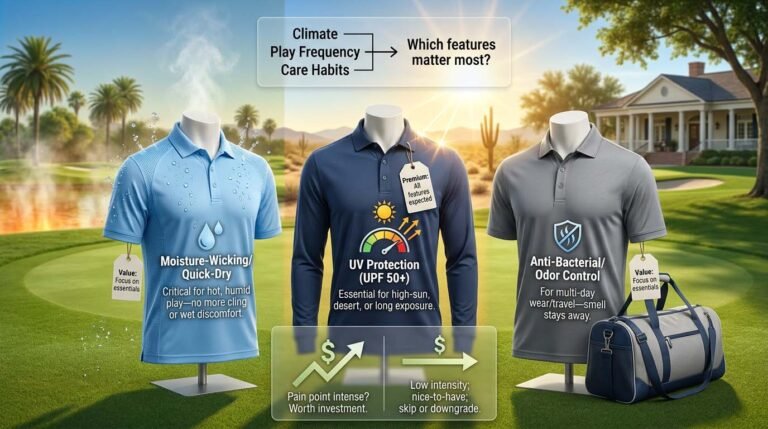 Ultimate Guide to Golf Polo Shirt Performance Fabrics: Moisture-Wicking, UV Protection, & Anti-Bacterial Features