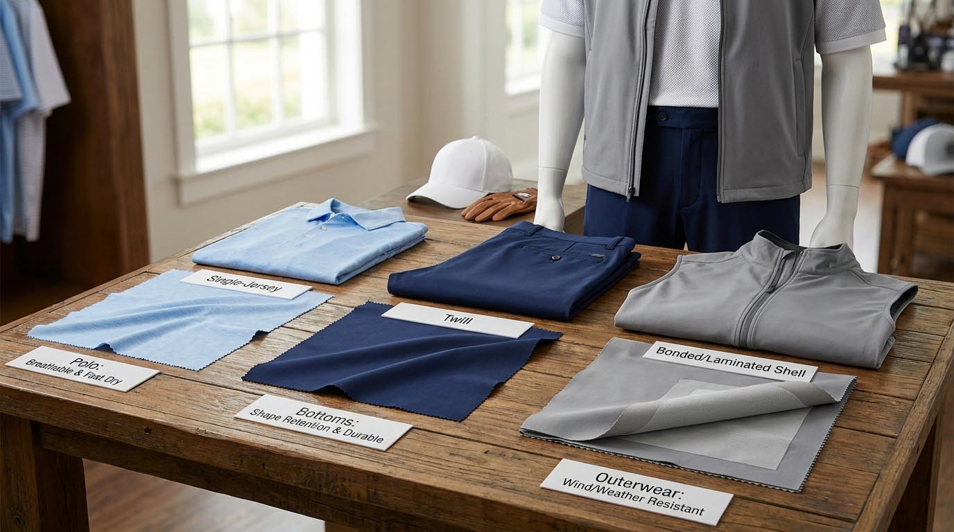 Golf apparel fabric construction guide
