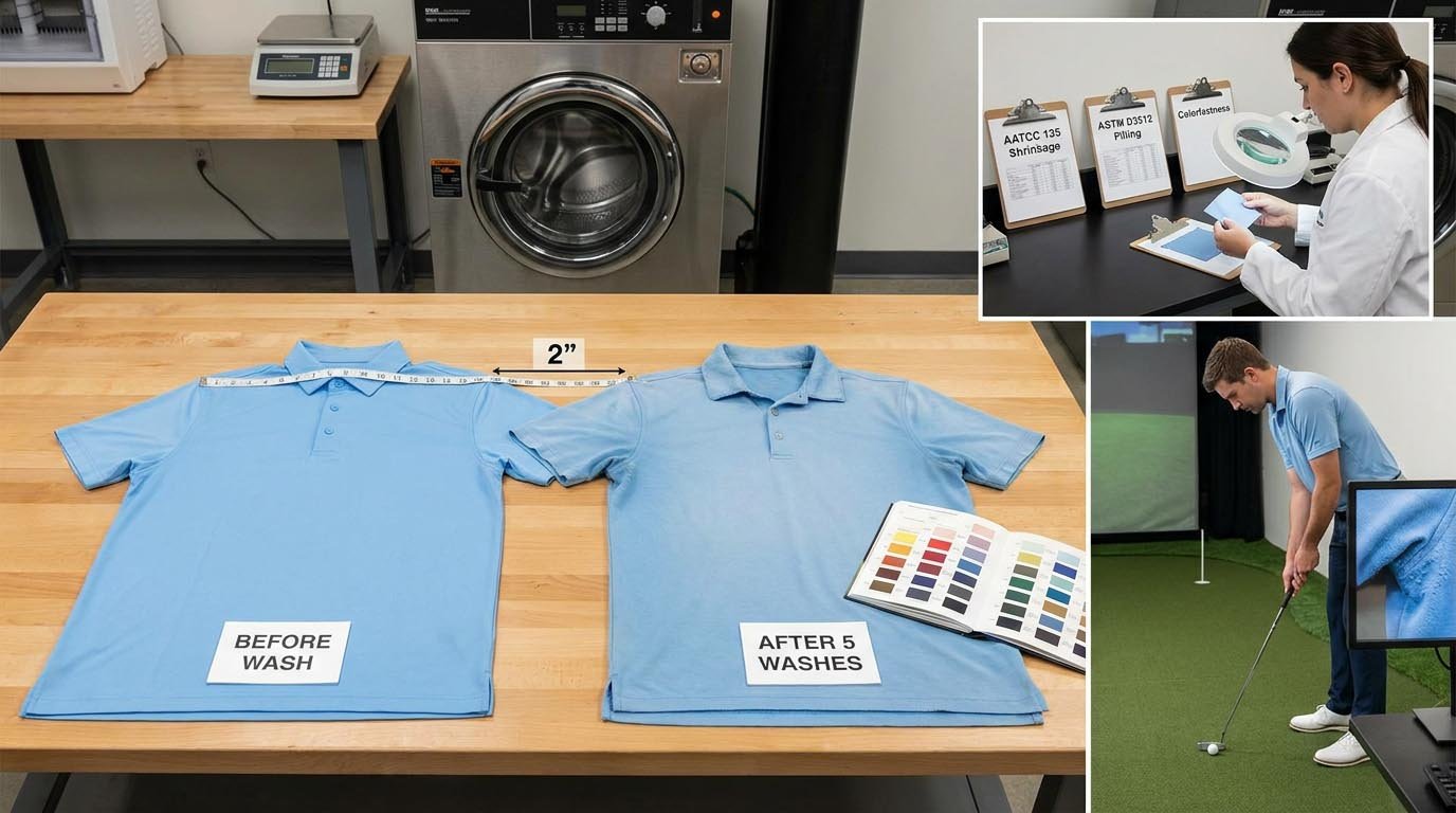 Golf apparel fabric testing checklist