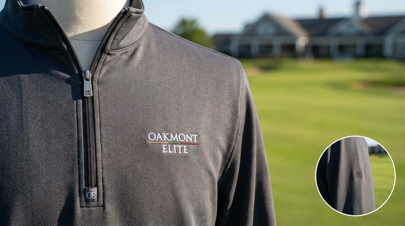 Golf dress code appropriate quarter-zip design