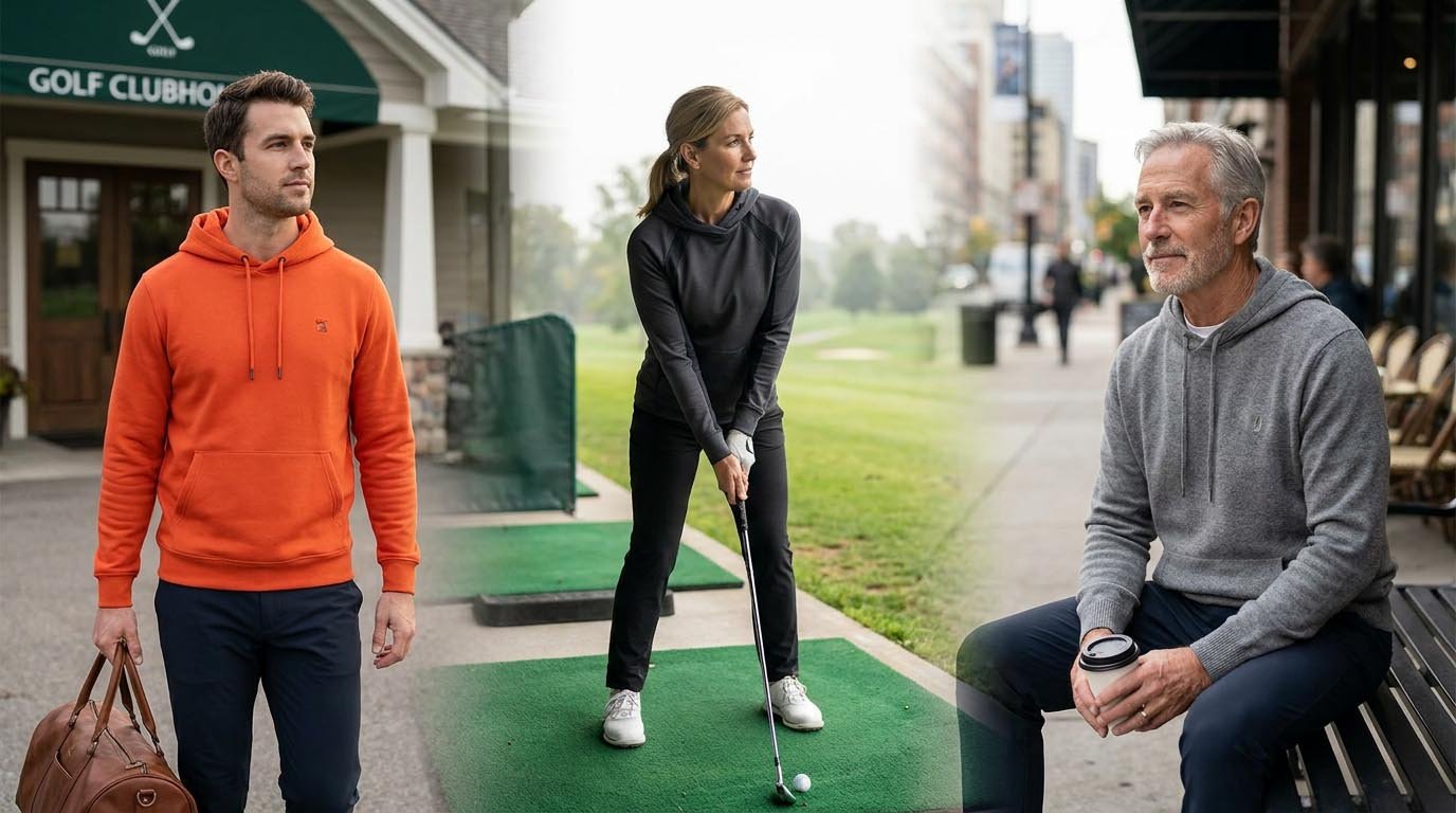 Customer demographics and usage patterns for golf hoodies Golf hoodie consumer segments and wearing contexts
