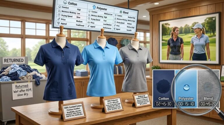 Golf POLO Shirt Fabric Selection Guide: Cotton vs Polyester vs Blends