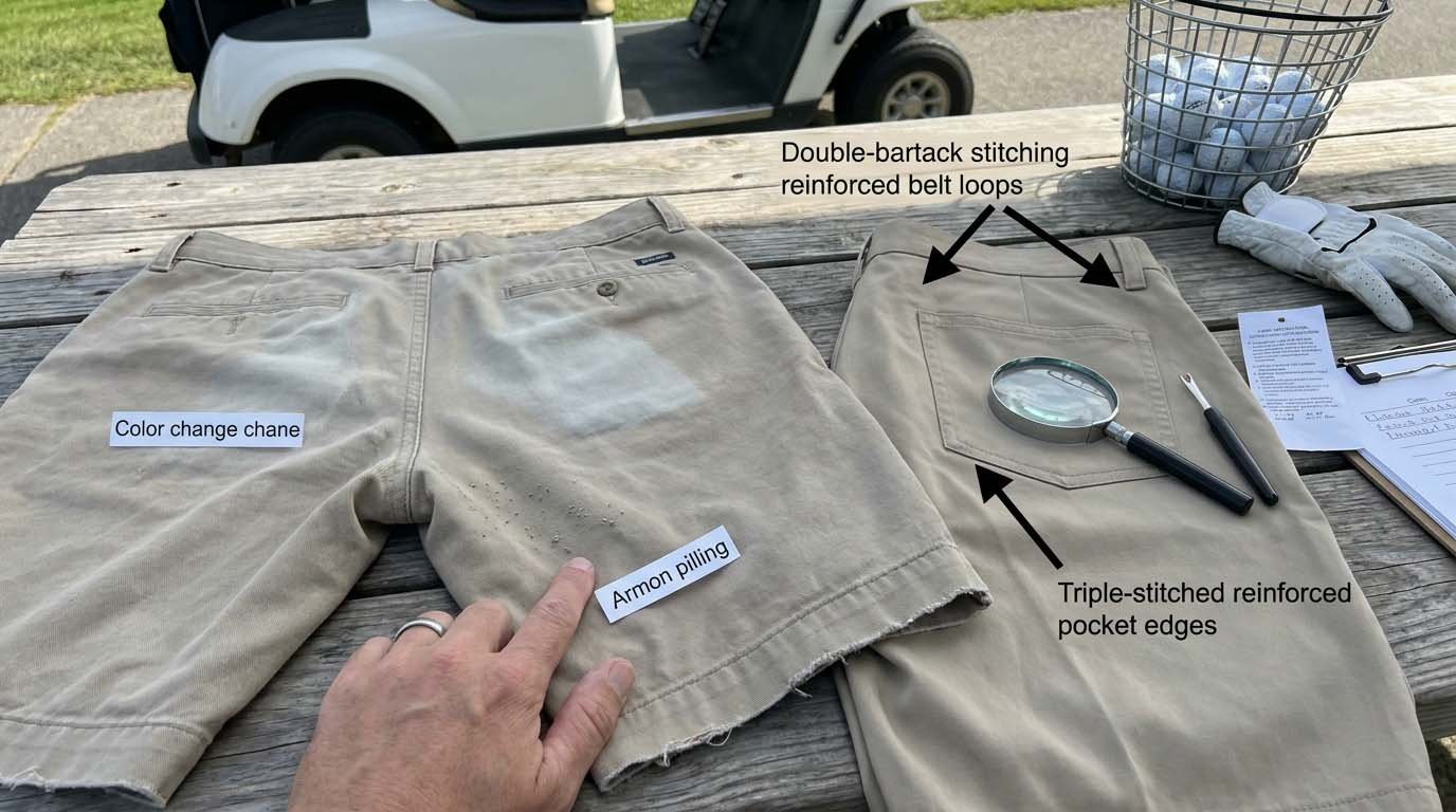 Pocket configuration and storage features Golf shorts pocket design and functionality