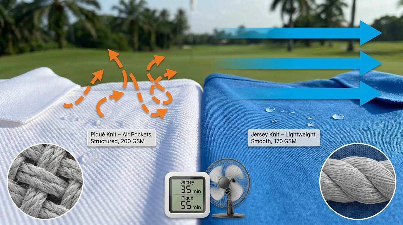 Yarn gauge and knit architecture impact on moisture management How fabric structure affects breathability and wicking