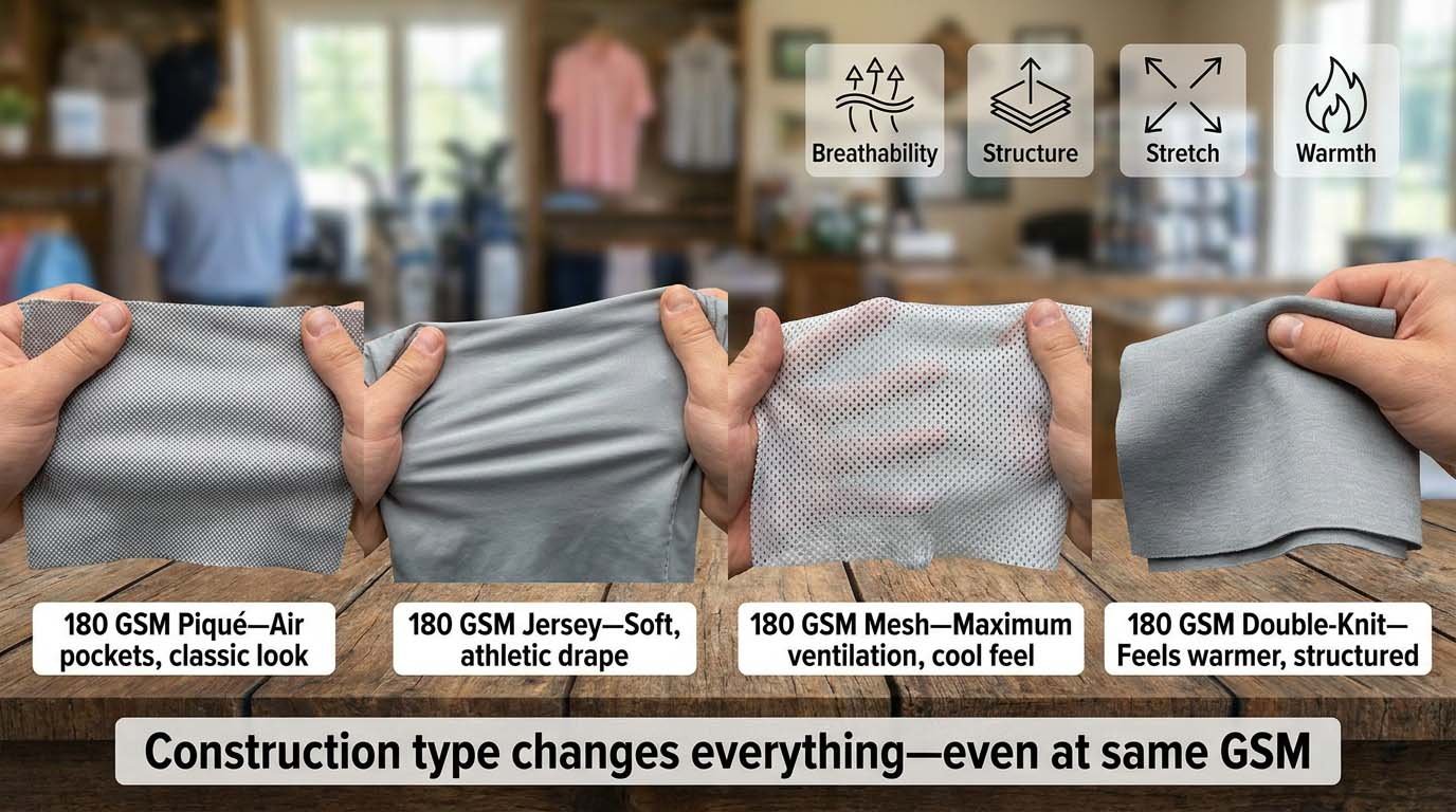 How knit construction affects fabric performance at same GSM