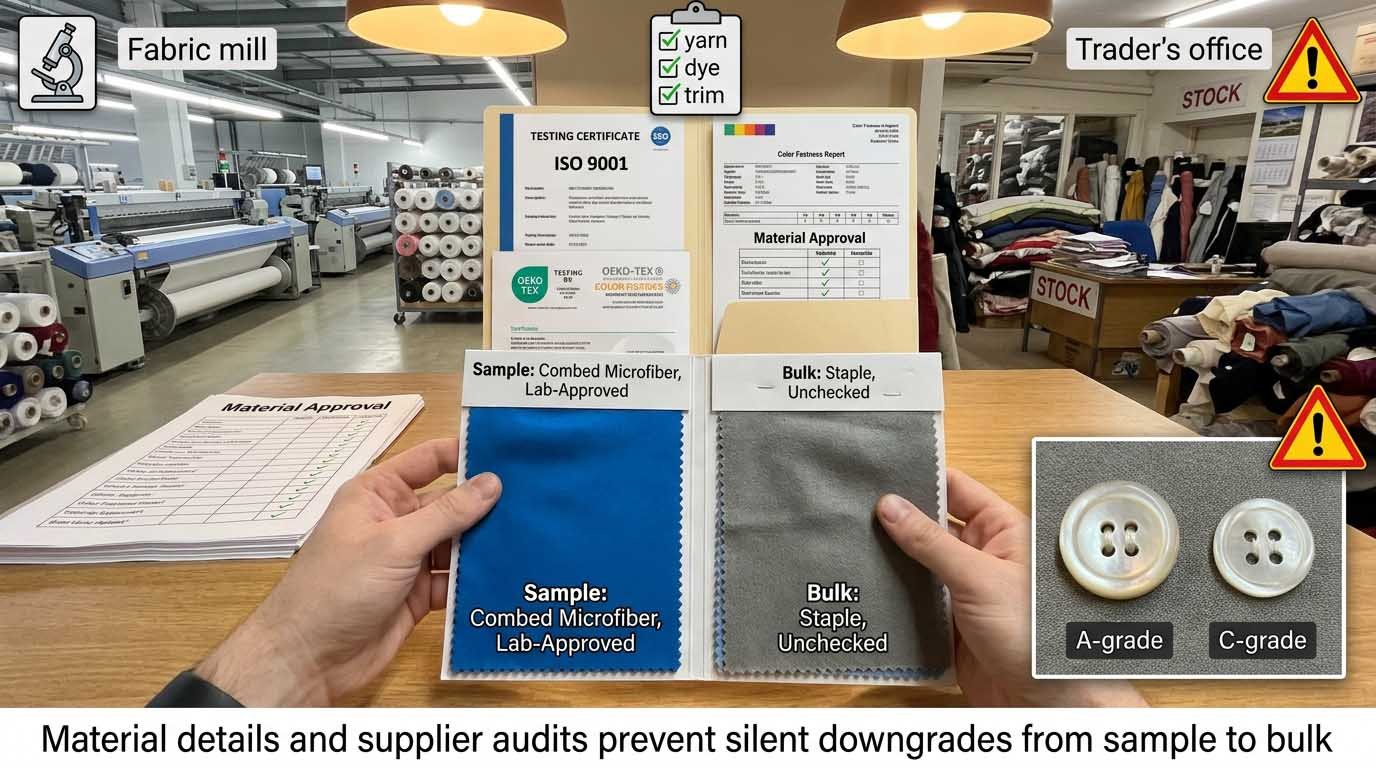 How supplier selection affects consistency from sample to bulk Material sourcing and vendor qualification process