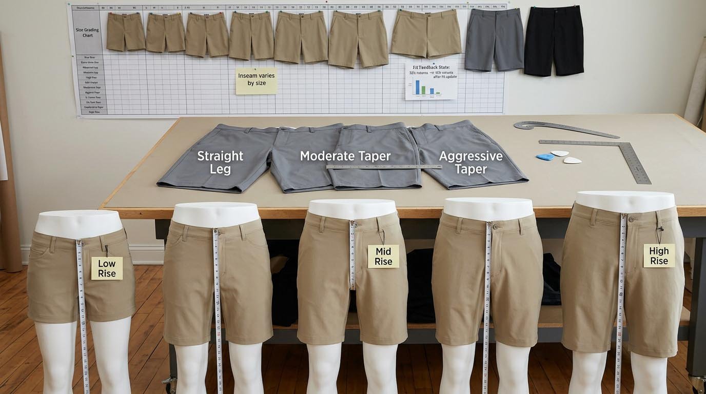 Moisture-wicking and stretch fabric evaluation Performance fabric testing for golf shorts