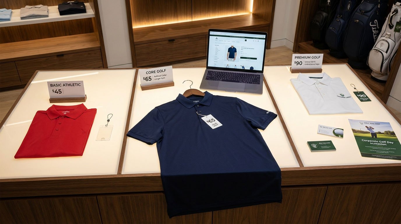 Golf apparel market positioning and channel strategy