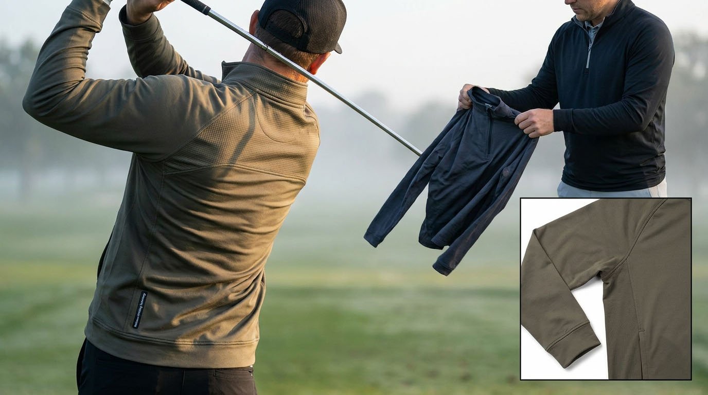 Quarter-zip pullover layering and weather adaptability