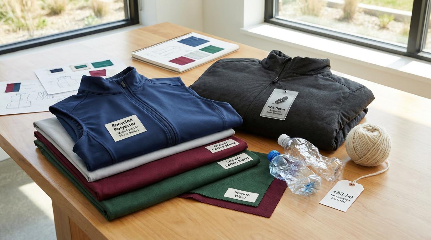 Recycled fabrics, testing protocols and color story planning Sustainable golf apparel materials and development