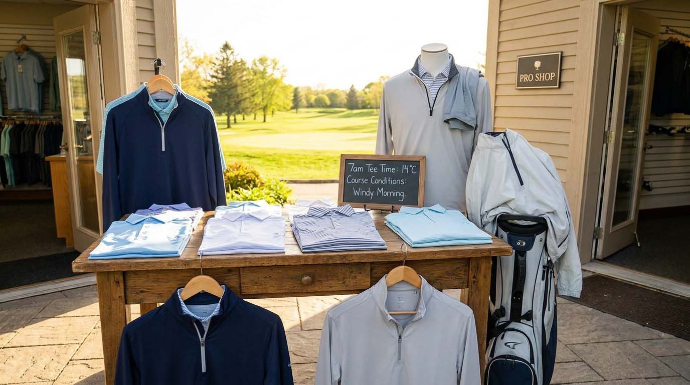 Essential pieces for warm weather golf collections Spring summer golf apparel collection planning