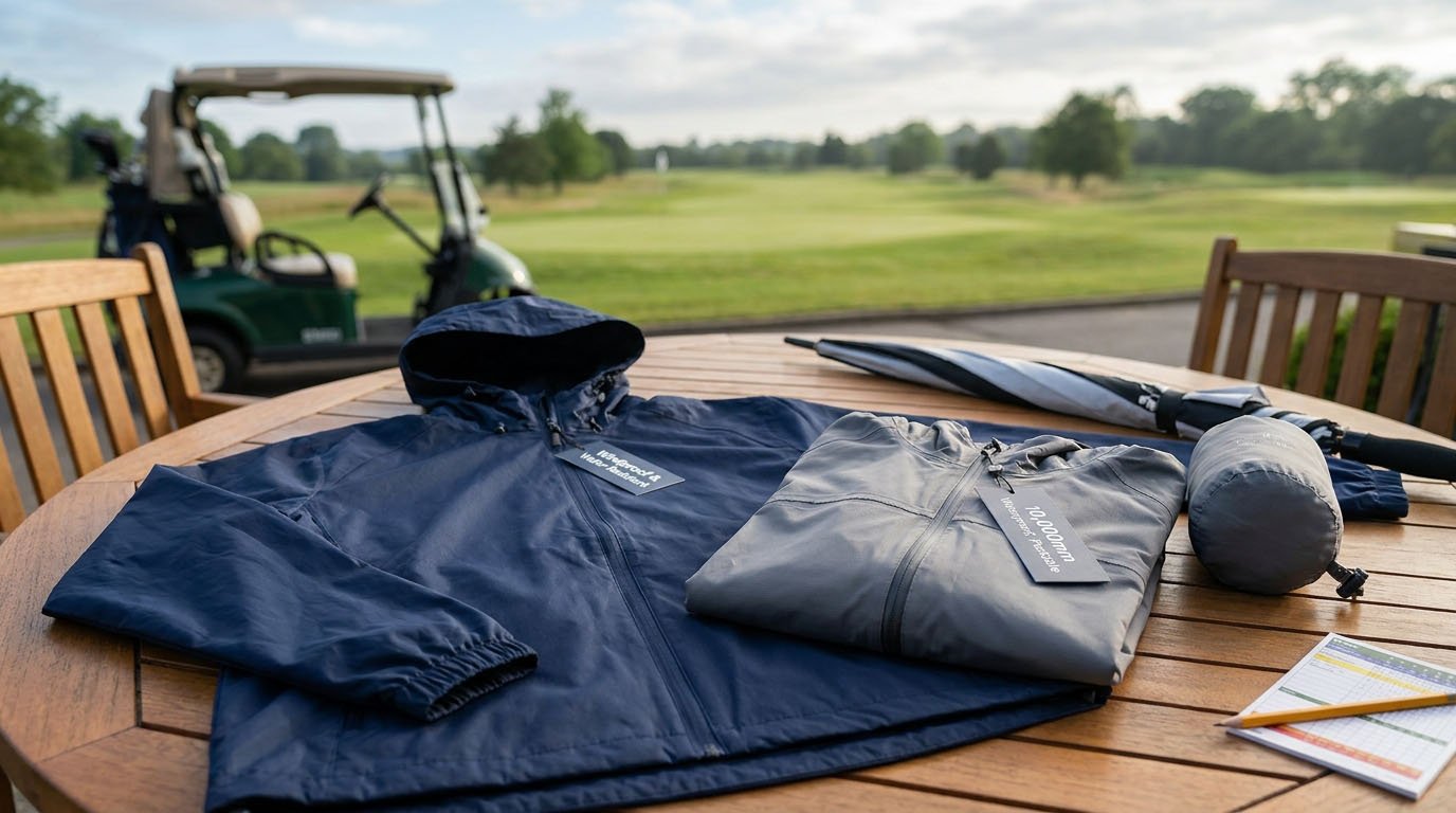 Weather insurance and packable layers Golf windbreakers and rain protection