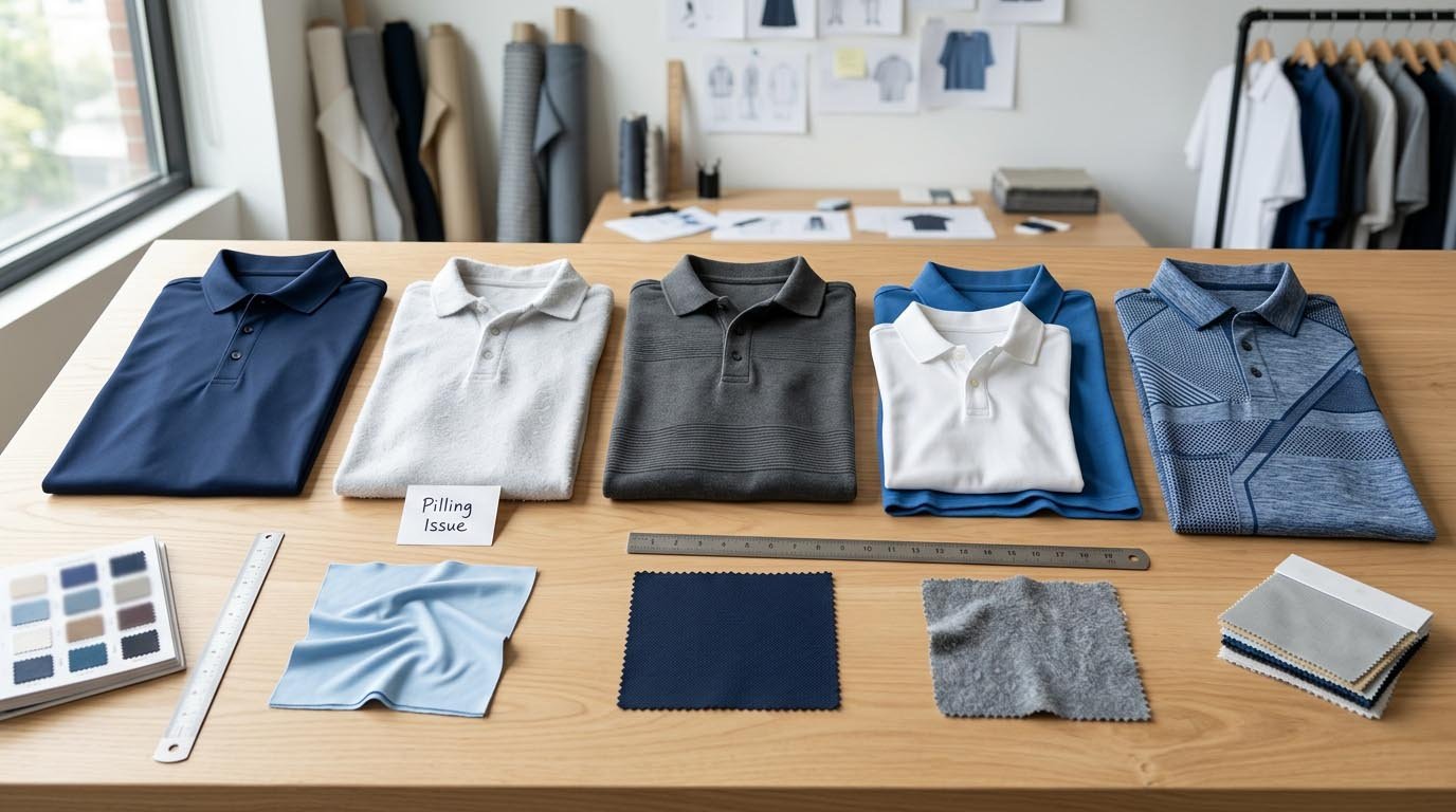 common mistakes in golf polo fabric selection