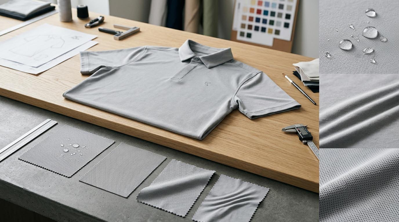 golf polo performance features and fabric technologies