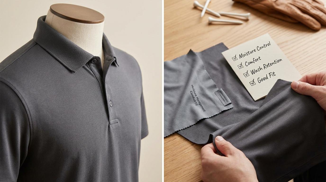 How moisture management, UV protection, stretch, and comfort affect golf apparel quality and cost Feature prioritization framework by customer use case