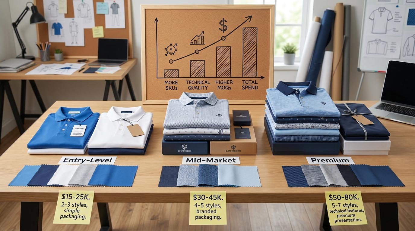 Golf apparel brand positioning and costs