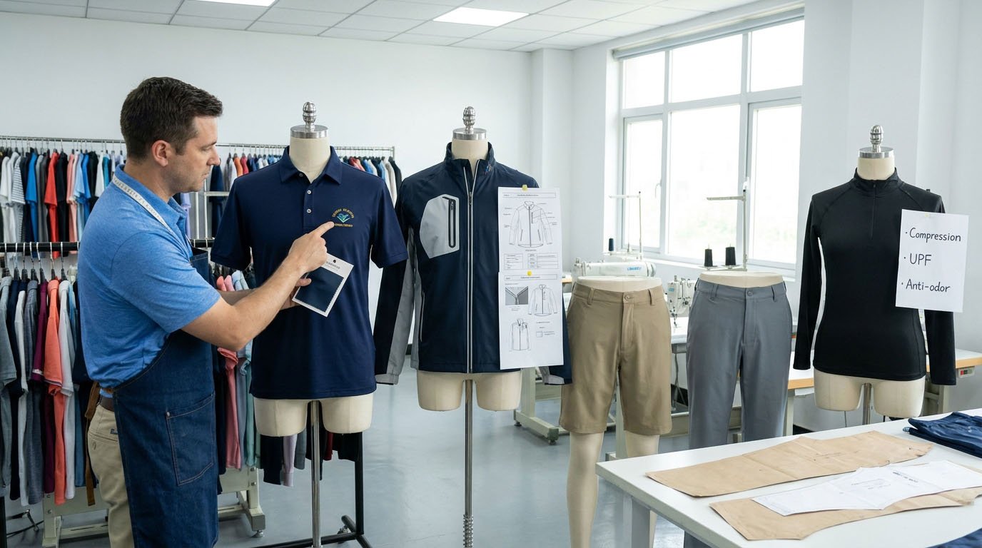 Golf apparel categories