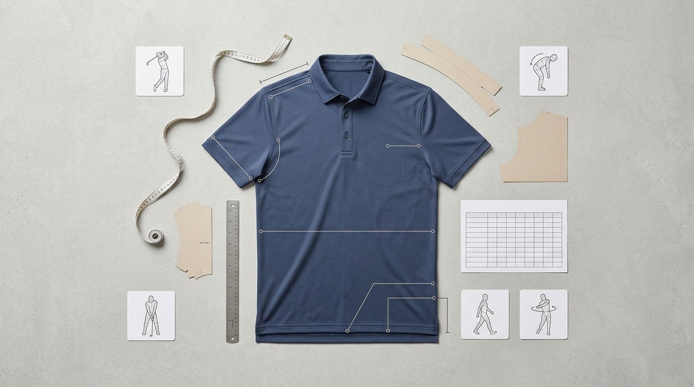 Golf apparel fit block measurement specifications and tolerance development Golf apparel fit and measurement development