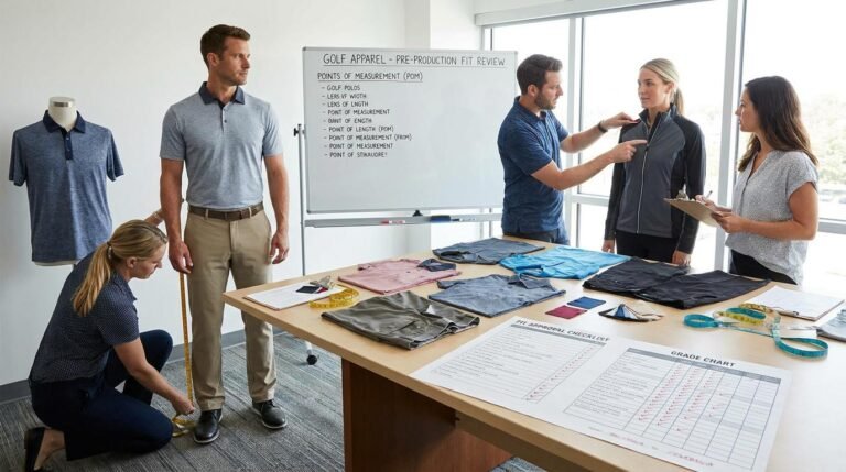 Garment Fit Approval Checklist Before Mass Production for Golf Apparel