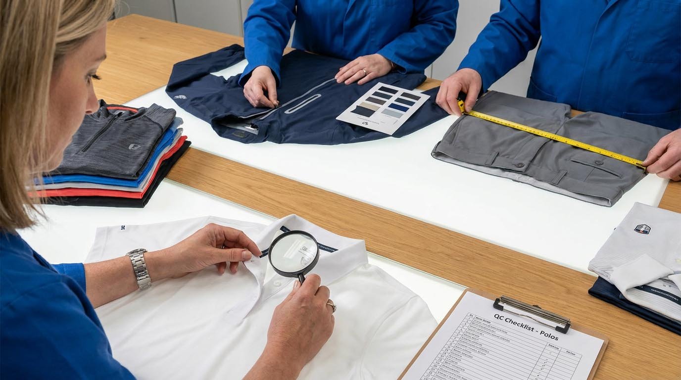 Golf apparel product inspection
