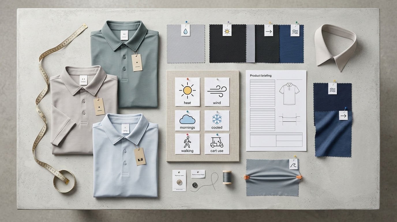 Golf apparel target golfer and product development brief Golf apparel target user and product brief