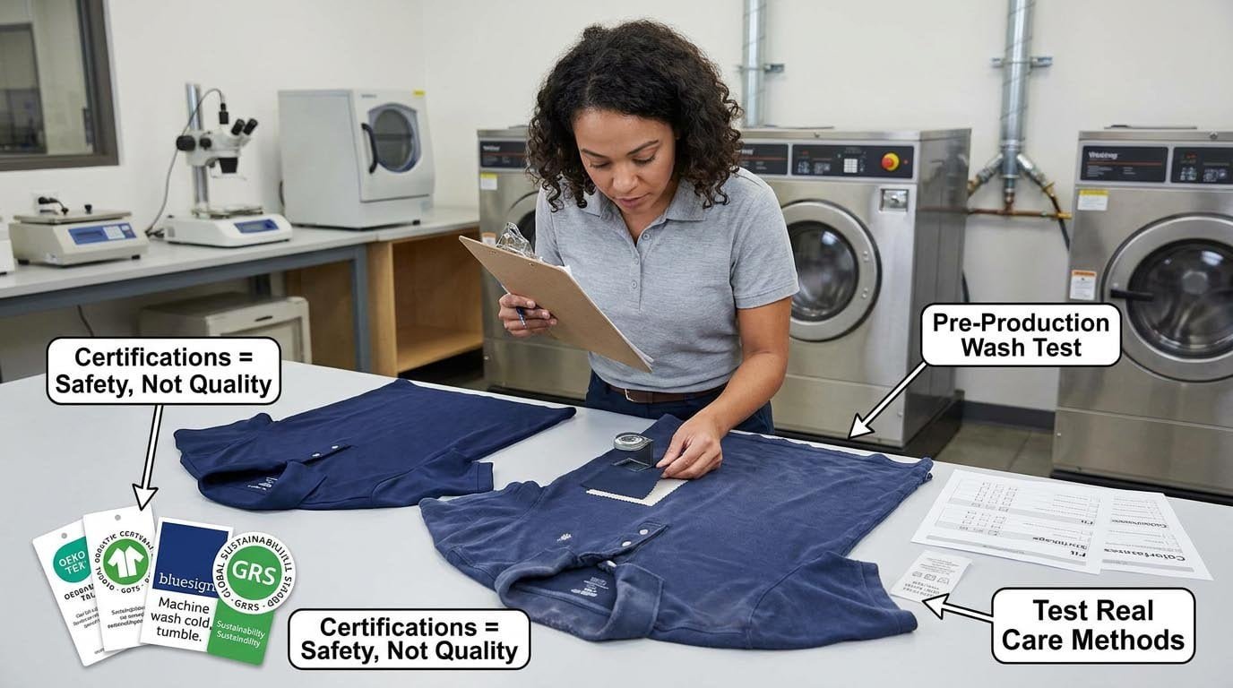 Golf polo quality testing standards