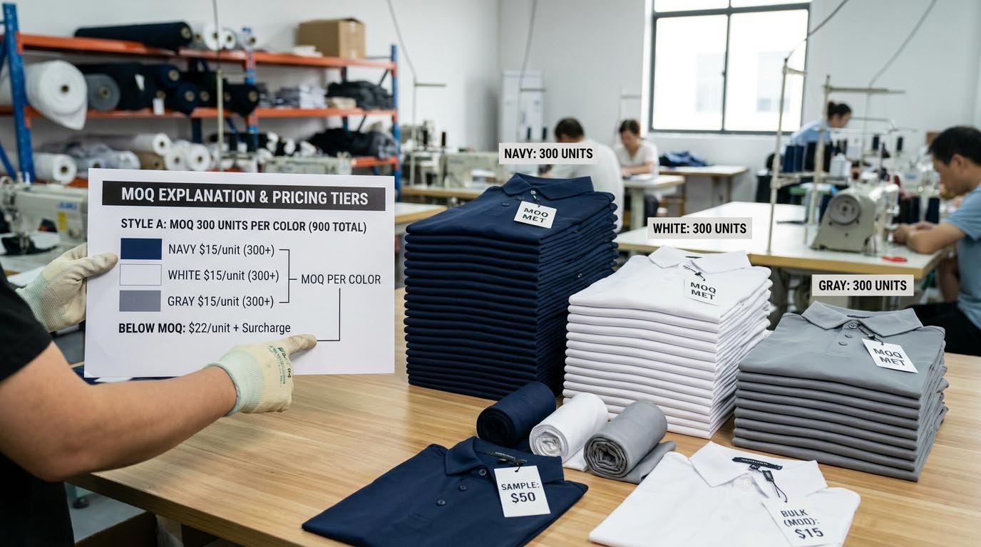Understanding MOQ in golf apparel manufacturing