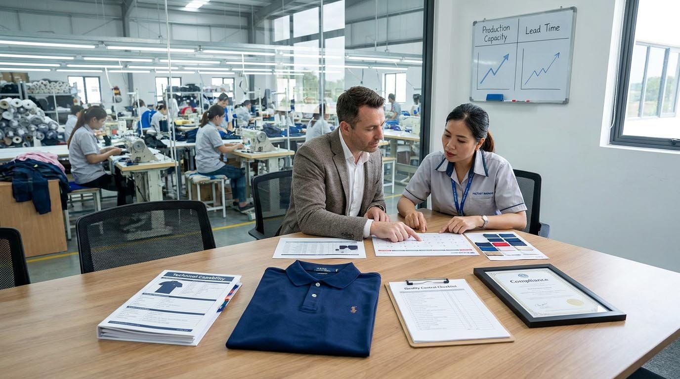 Long-term factory cooperation evaluation Evaluating golf apparel factory partnership criteria