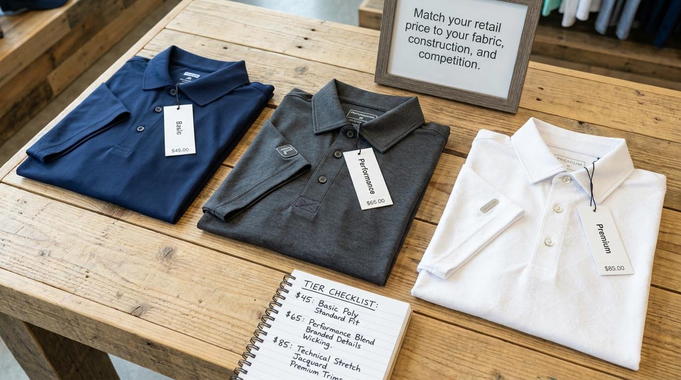Price positioning strategy for golf apparel