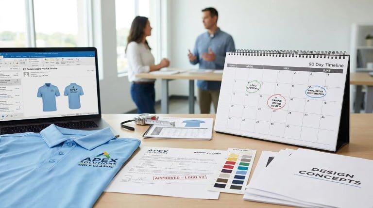 Custom Golf Tournament Apparel Guide: Timelines, Sponsor Logos, Sizing, Costs, and Event-Day Planning
