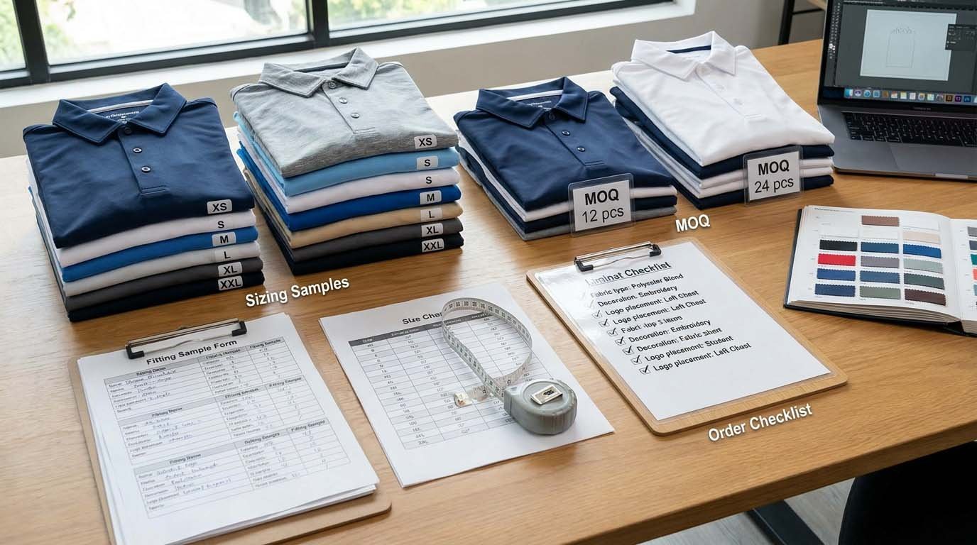 custom golf apparel ordering process