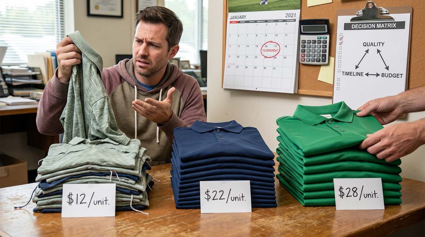 custom golf clothing for teams clubs events